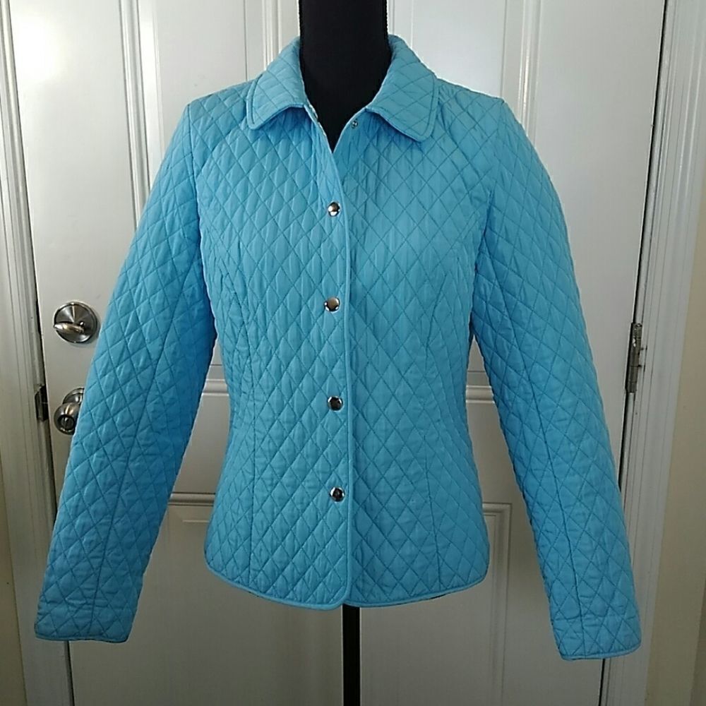 Briggs New York lightweight blue quilted jacket